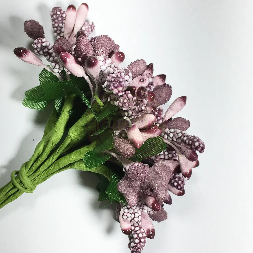 Artificial Pollen Flower for Jewelry Making (Purple  Colors) 1bunch