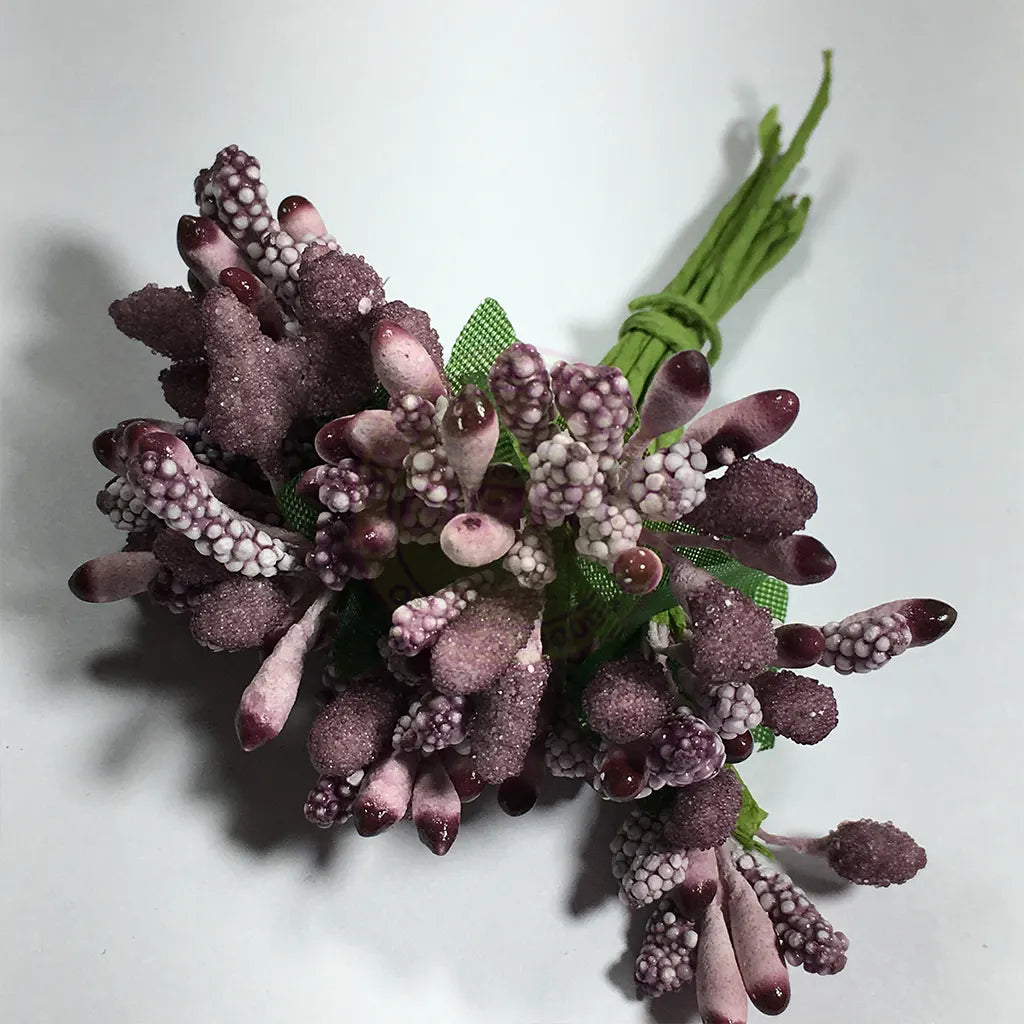 Artificial Pollen Flower for Jewelry Making (Purple  Colors) 1bunch