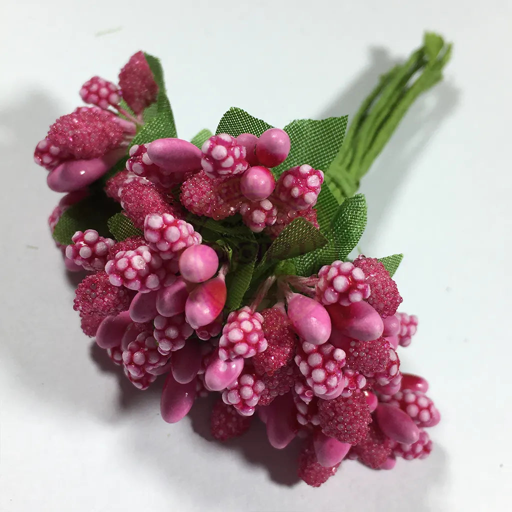 Artificial Pollen Flower for Jewelry Making (Rose Color) 1bunch