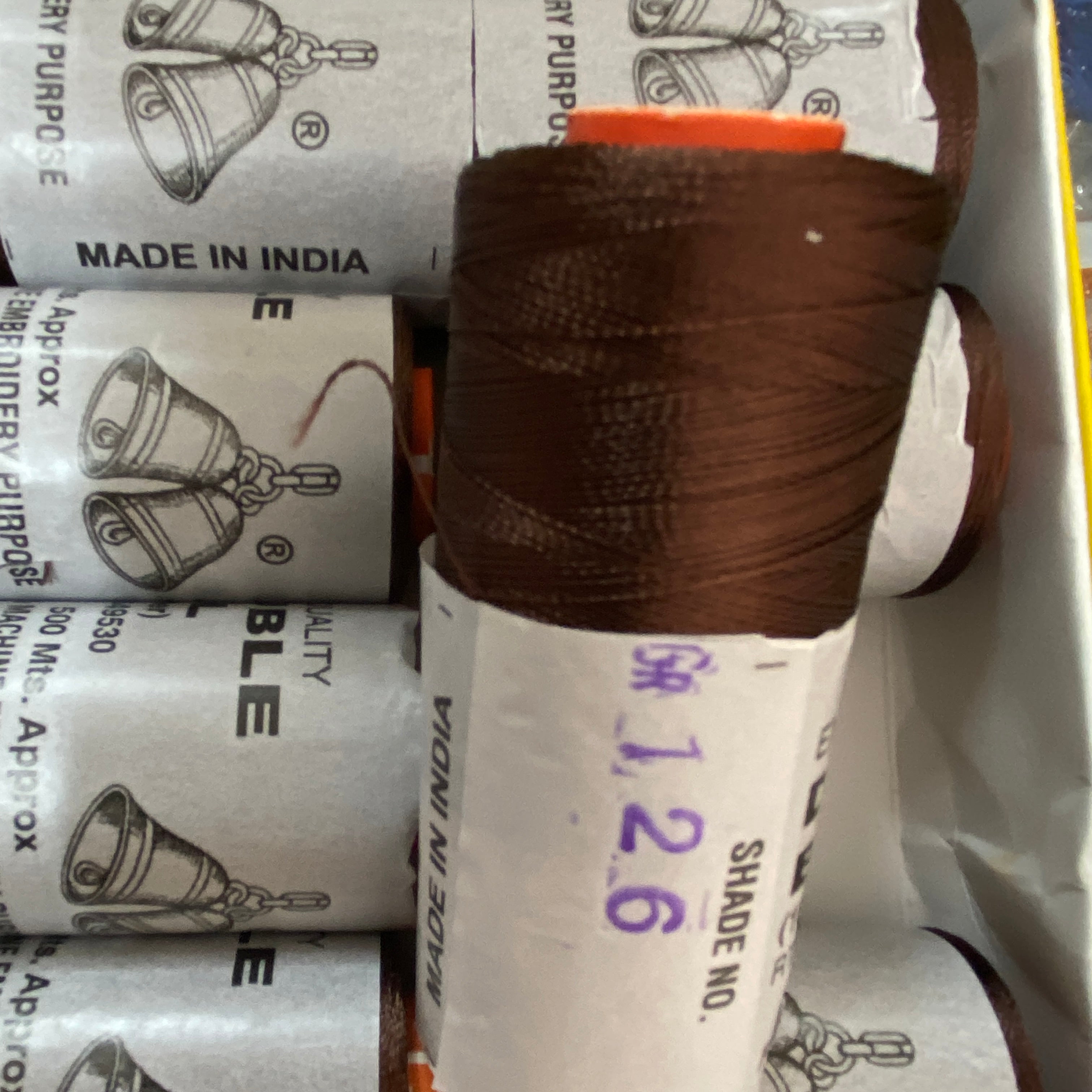 Shade No.126 - Double Bell Silk Thread for Embroidery (1 piece)