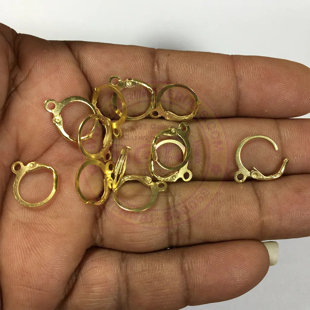 Back Earring Hooks Lock Model 12mm For Jewellery Making-10 pcs(5 pairs) - Gold