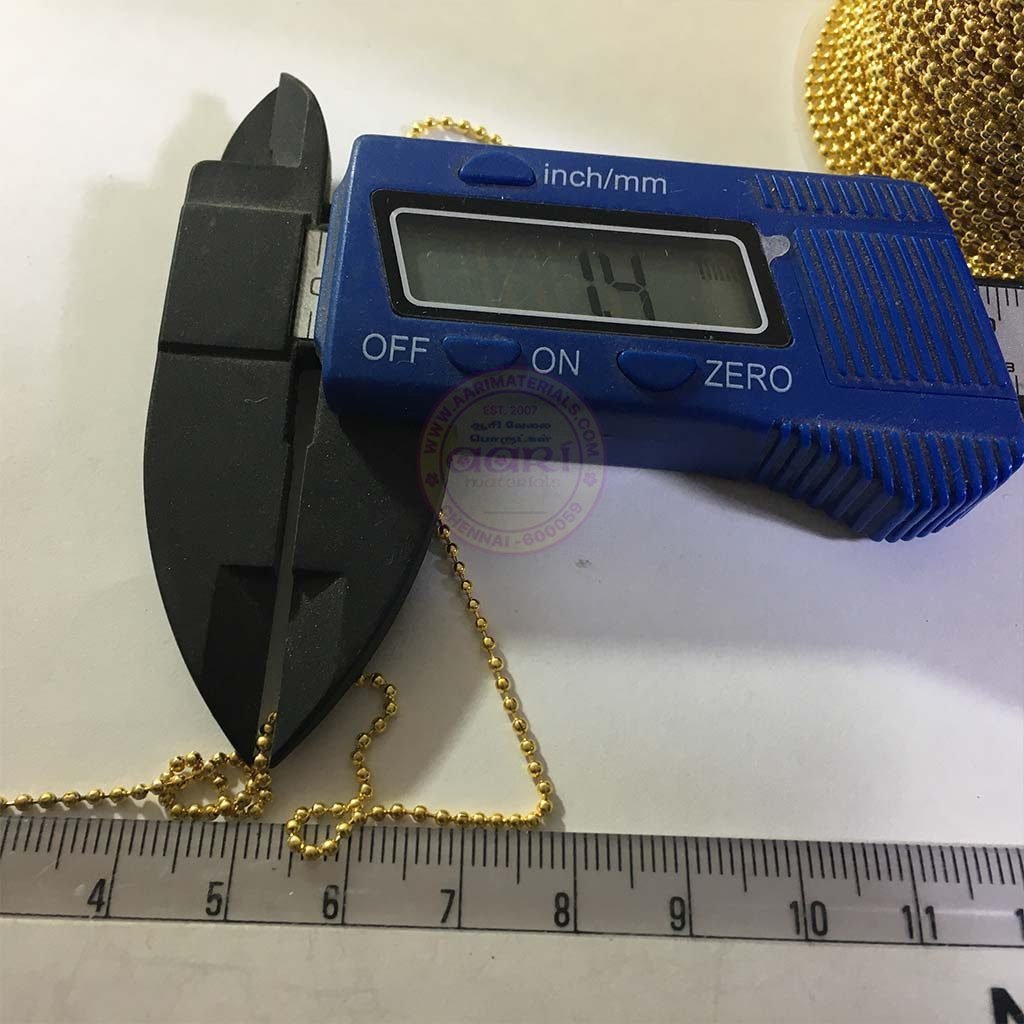 Ball Chain 1mm (2meter) Gold Color Small Size