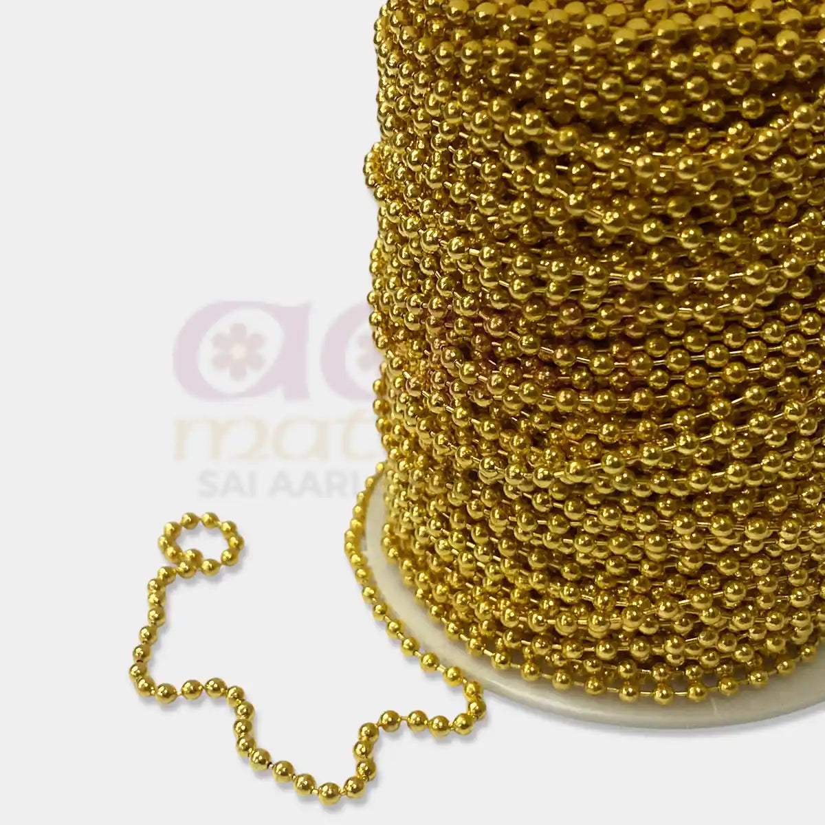 Ball Chain Gold Color 2.5mm (1meter) Medium Size