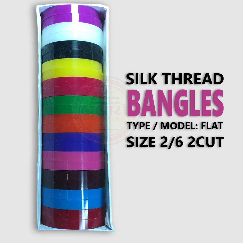 Plastic Bangles Flat Type 2-6 2cut 1Box (Twitter)
