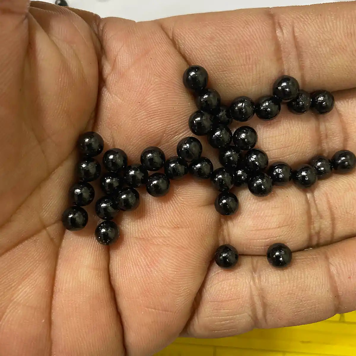 Beads 6mm for Pearl Setting Machine No Hole Beads Pack of 15Grams (Black)