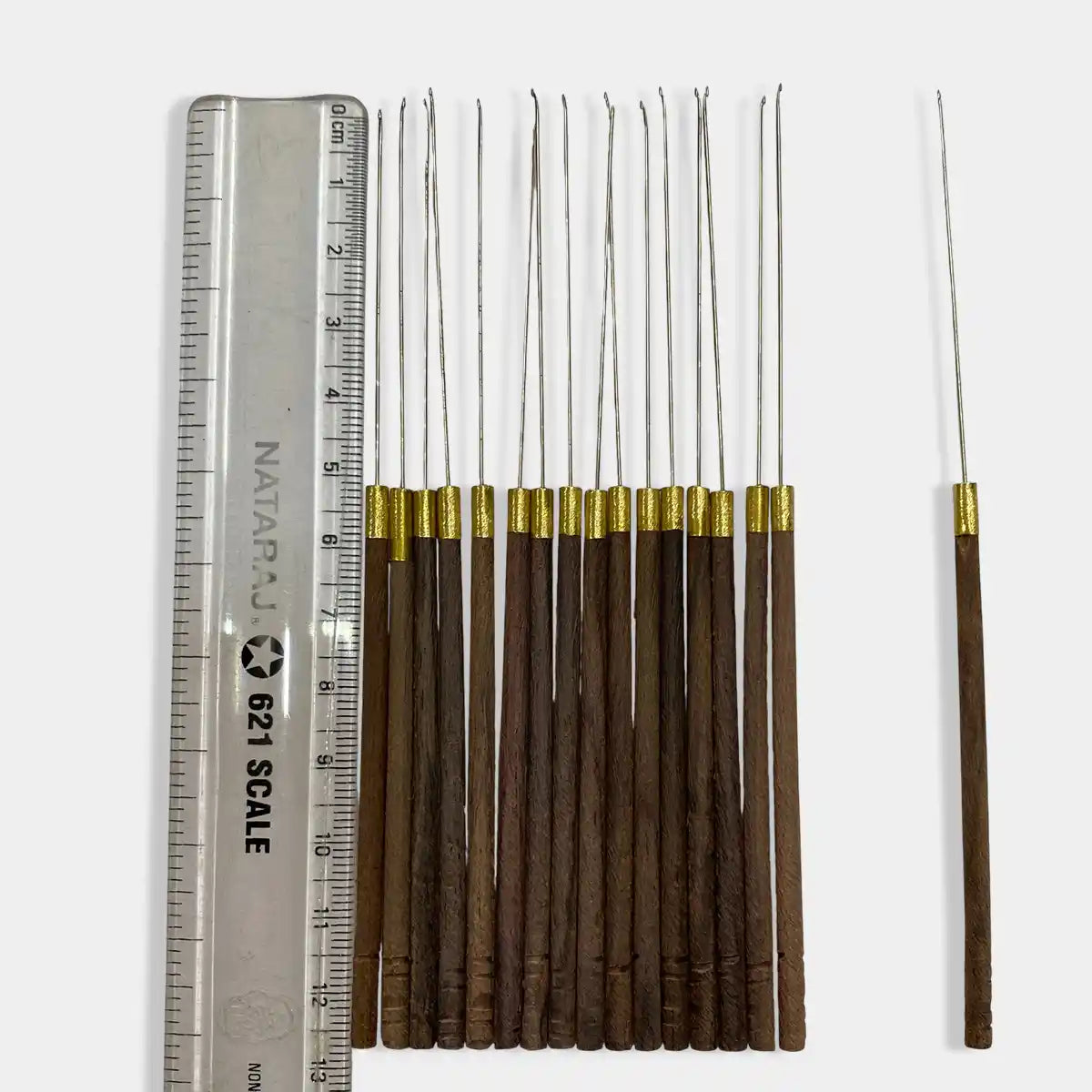 2inch Beads or Zardosi Needle Wood Handle - Pack of 1pc