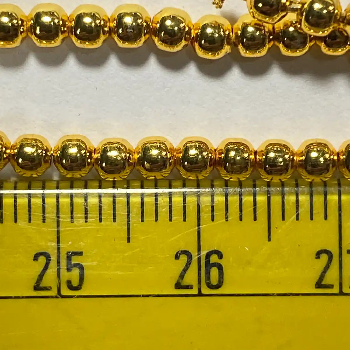 Bindi Gold Beads 3mm Invisible Chain Gold Balls Pack of 1 String