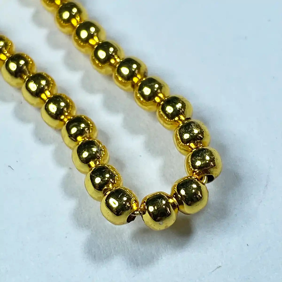 Bindi Gold Beads 3mm Invisible Chain Gold Balls Pack of 1 String