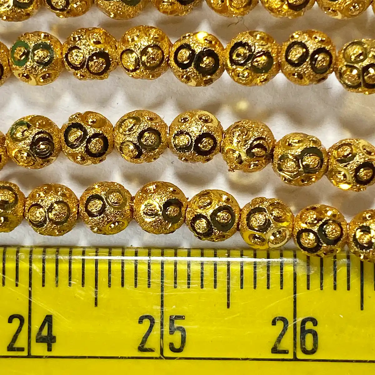Bindi Gold Beads 4mm Invisible Chain Gold Balls Pack of 1 String