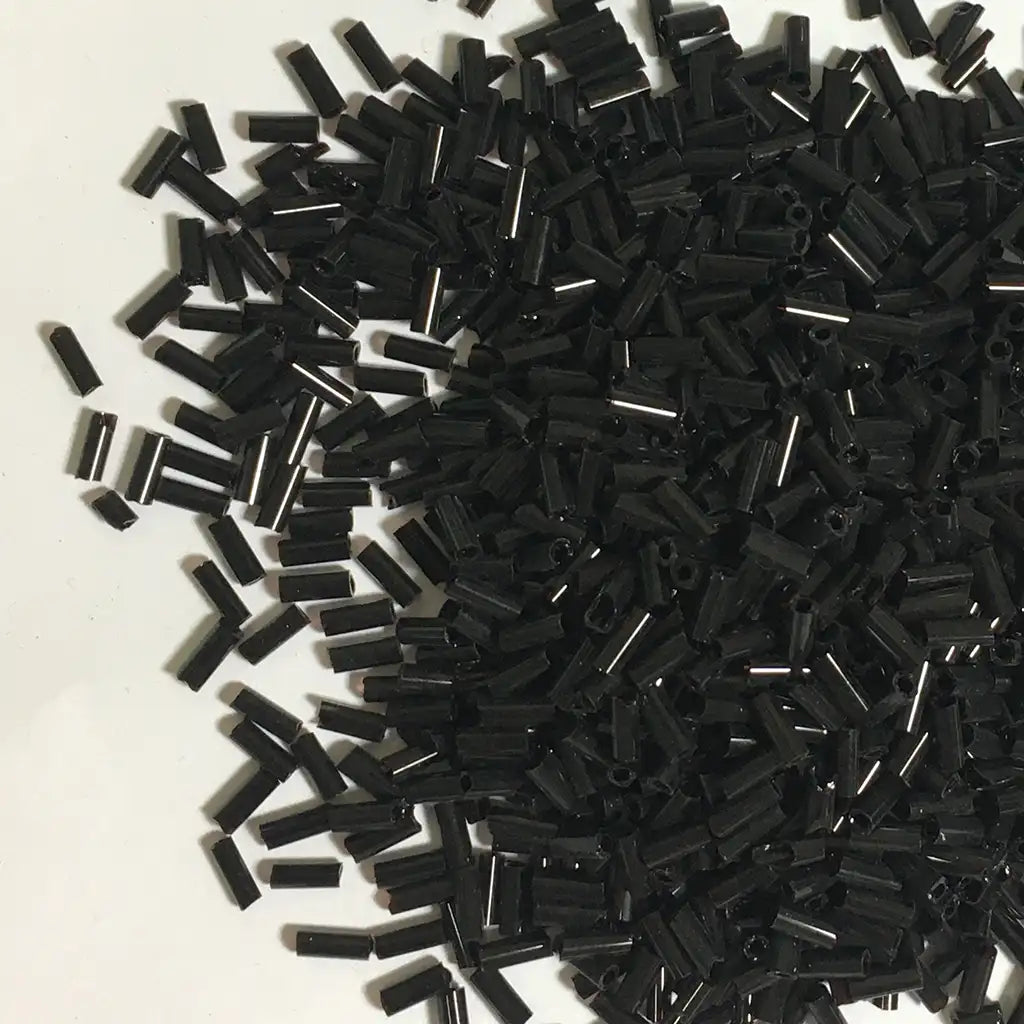 Cut Beads or Tube Beads (4mm) Black Color (25grams)
