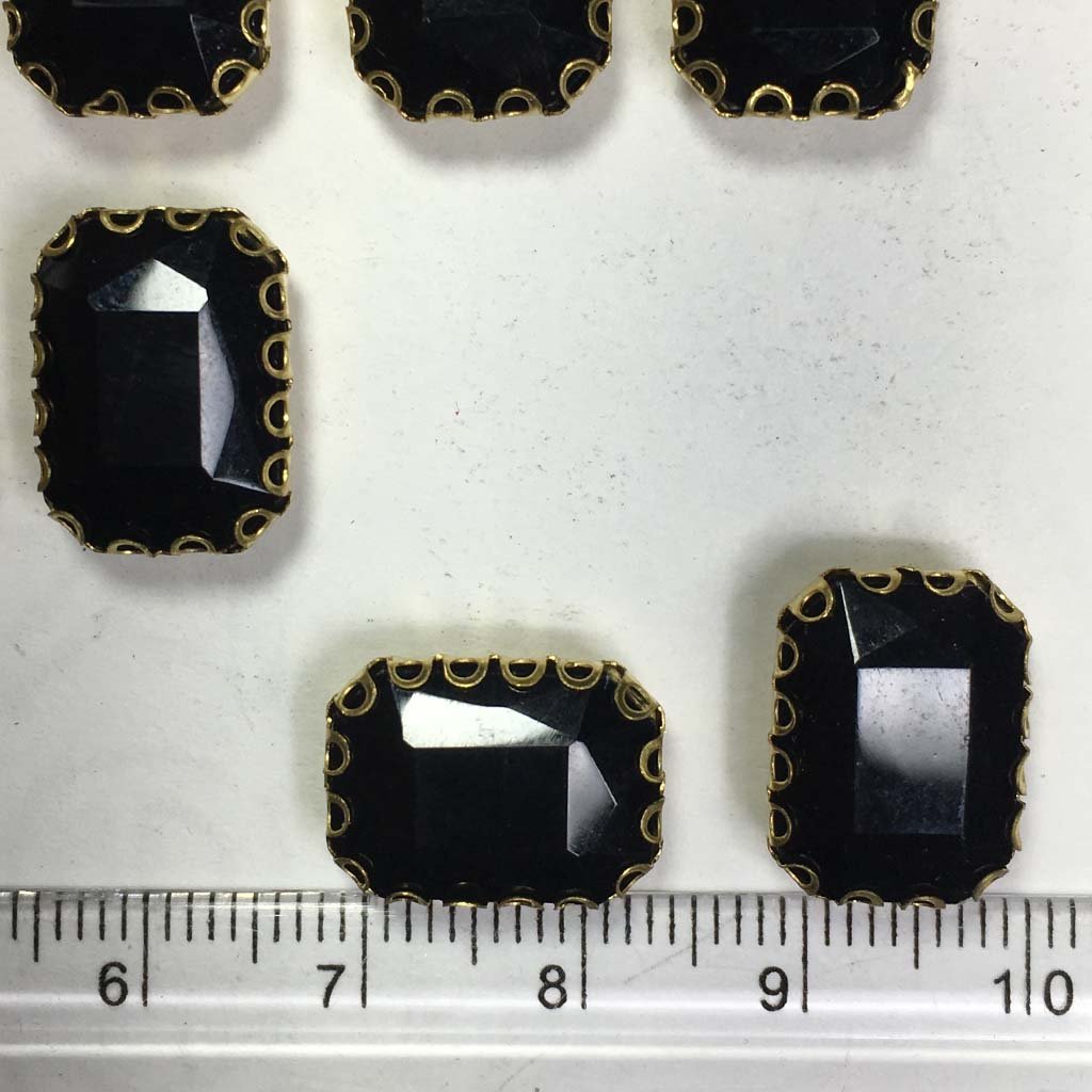 Kundan Clip Stone 14MMx10MM Rectangle Shape (1Piece)