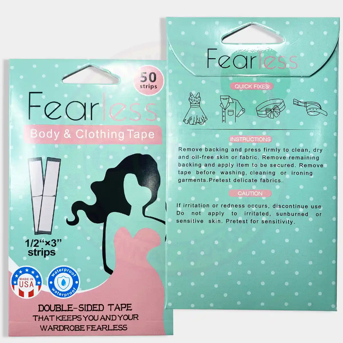 Fearless Body & Clothing Double Sided Tape - Pack of 50 Strips