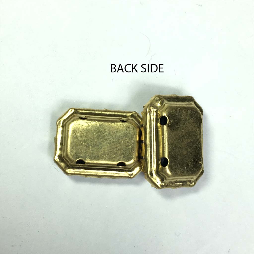 Kundan Clip Stone 14MMx10MM Rectangle Shape (1Piece)