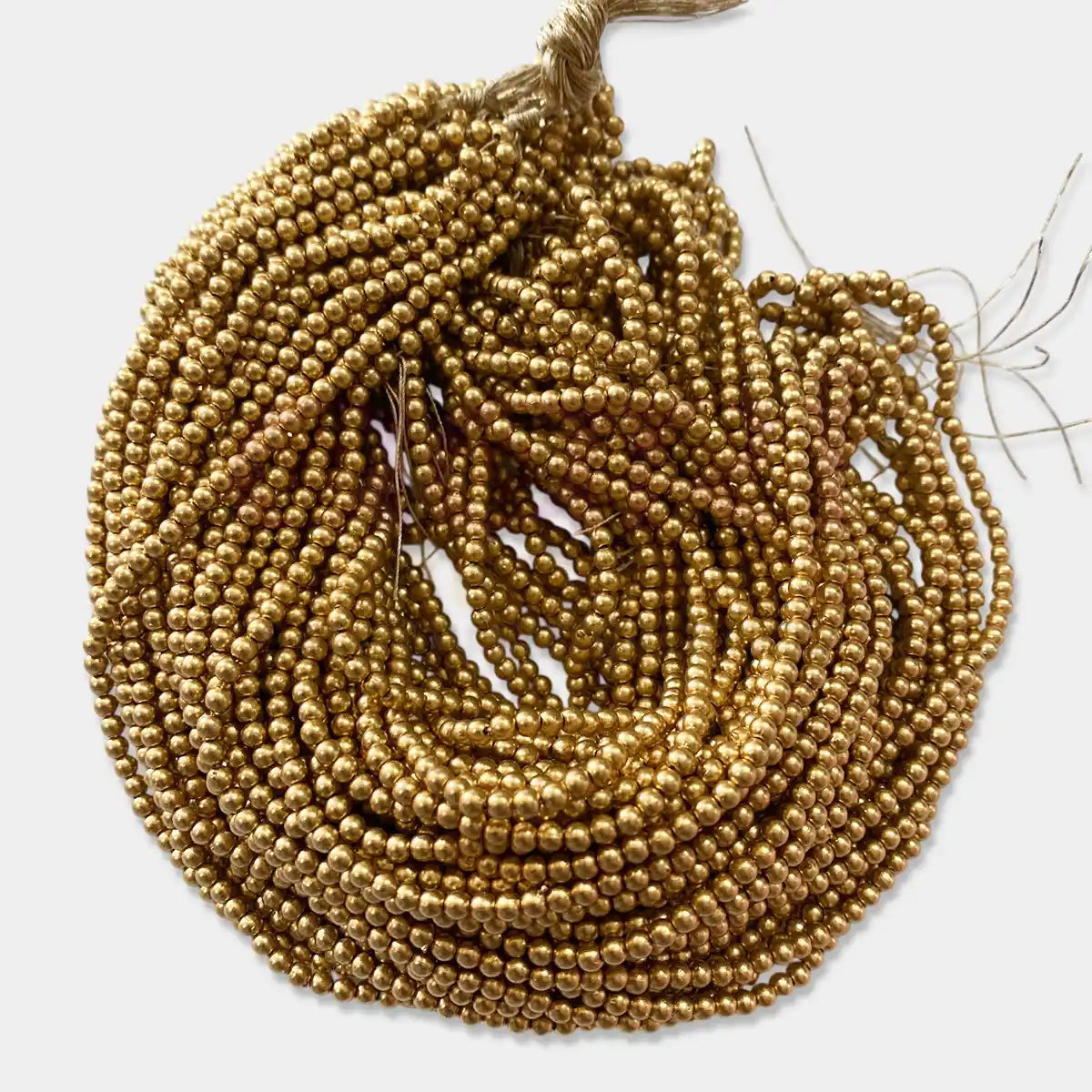 Bunch Beads -12 String lines Gold or Dull Gold Color (2, 2.5, 3, 4 and 5mm)