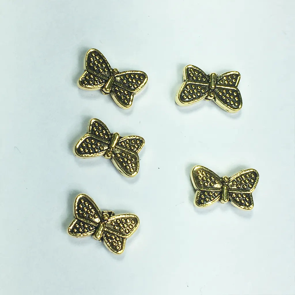 Butterfly Charms 10x6x3MM Gold Color (1pc)
