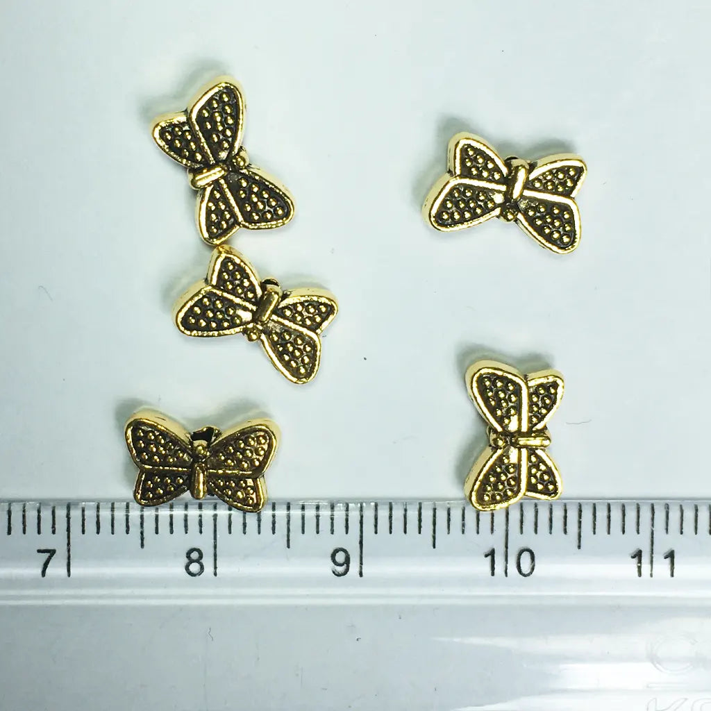 Butterfly Charms 10x6x3MM Gold Color (1pc)