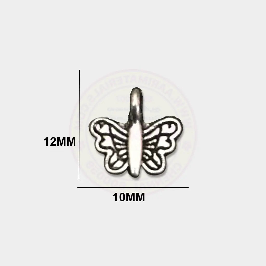 Charms Silver-plated 10mm (Small Butterfly) 1pc
