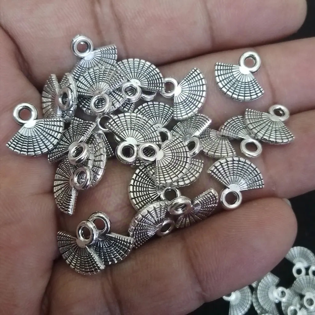 Charms Silver-plated 12mm (Fan) 1pc