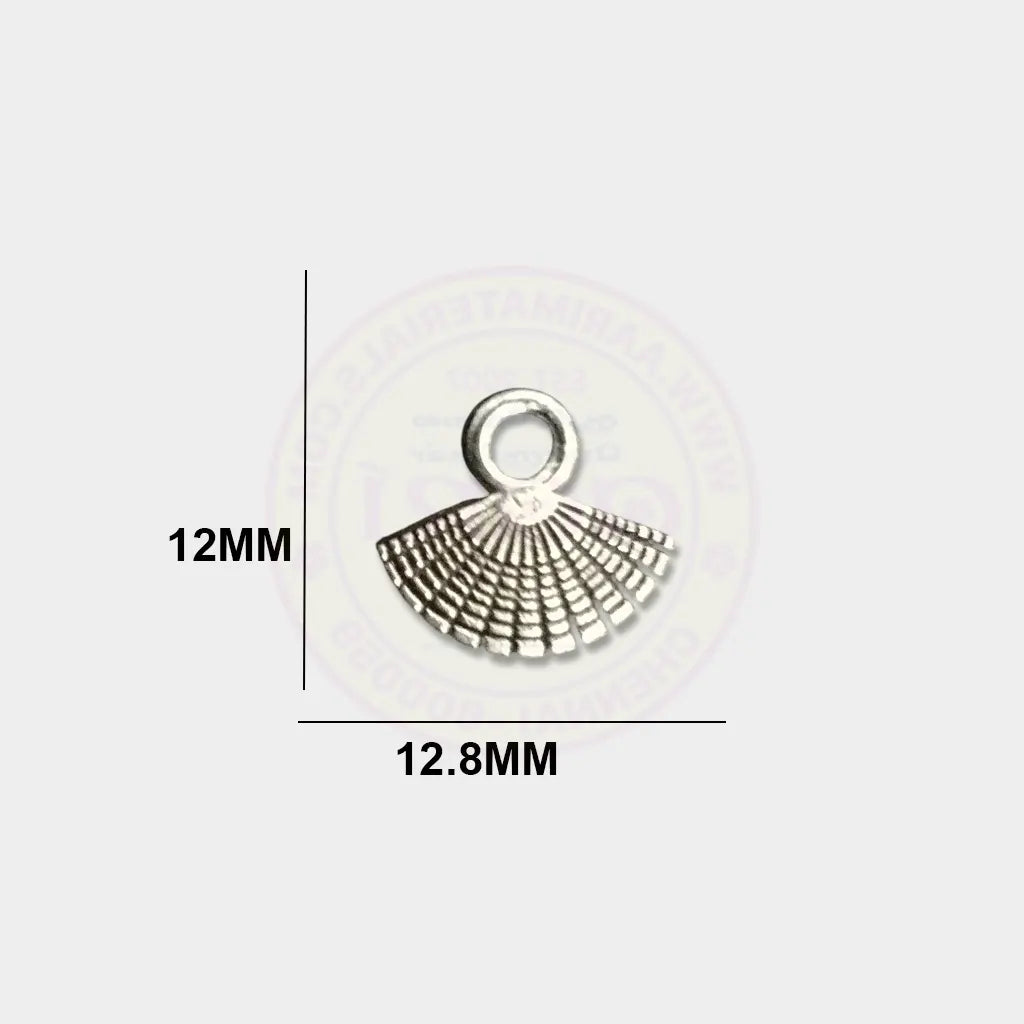 Charms Silver-plated 12mm (Fan) 1pc