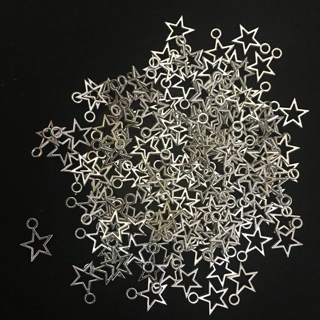 Charms Silver-plated 12mm (Star) - Pack of 5 Pieces
