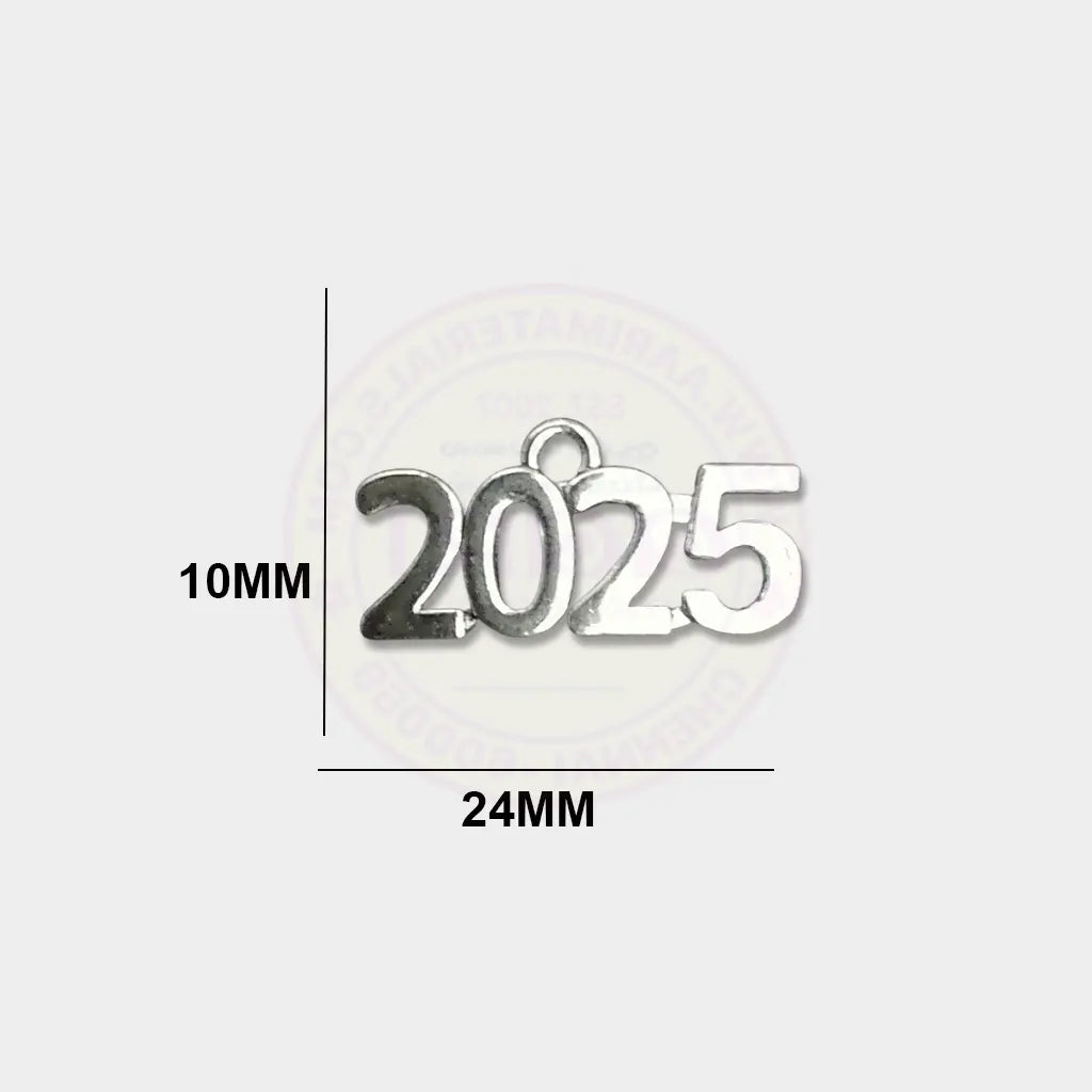 Charms Silver-plated 24x10mm (Year 2025) 1pc