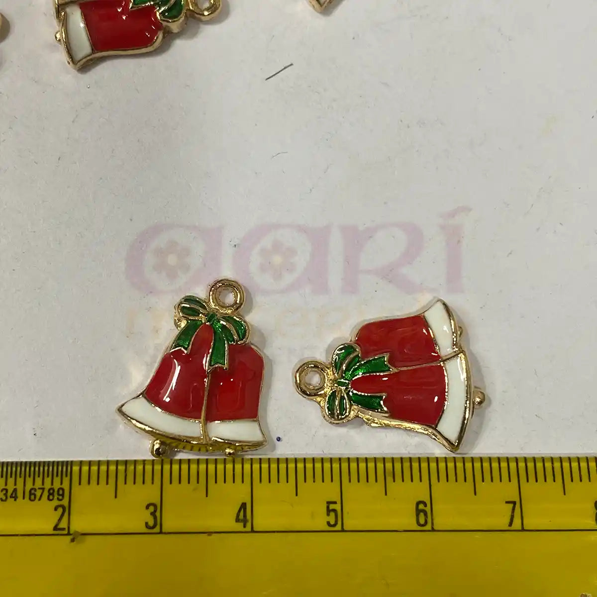 Christmas Bells Pendant Charms - Pack of 6 pieces