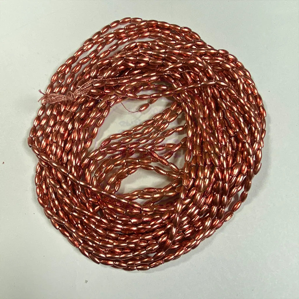 Copper Color - Eye Shape Beads 3MM 1Bunch (12 Line)
