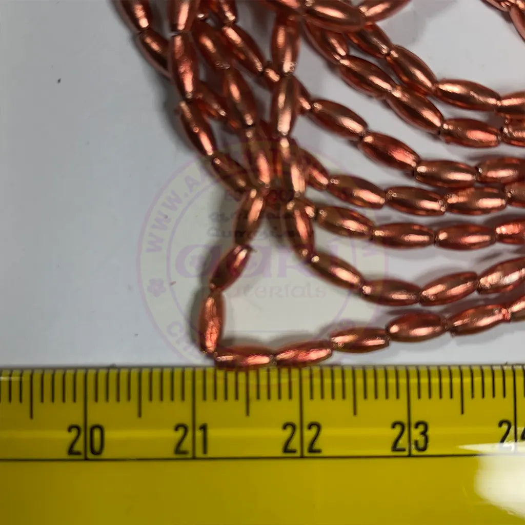 Copper Color - Eye Shape Beads 3MM 1Bunch (12 Line)