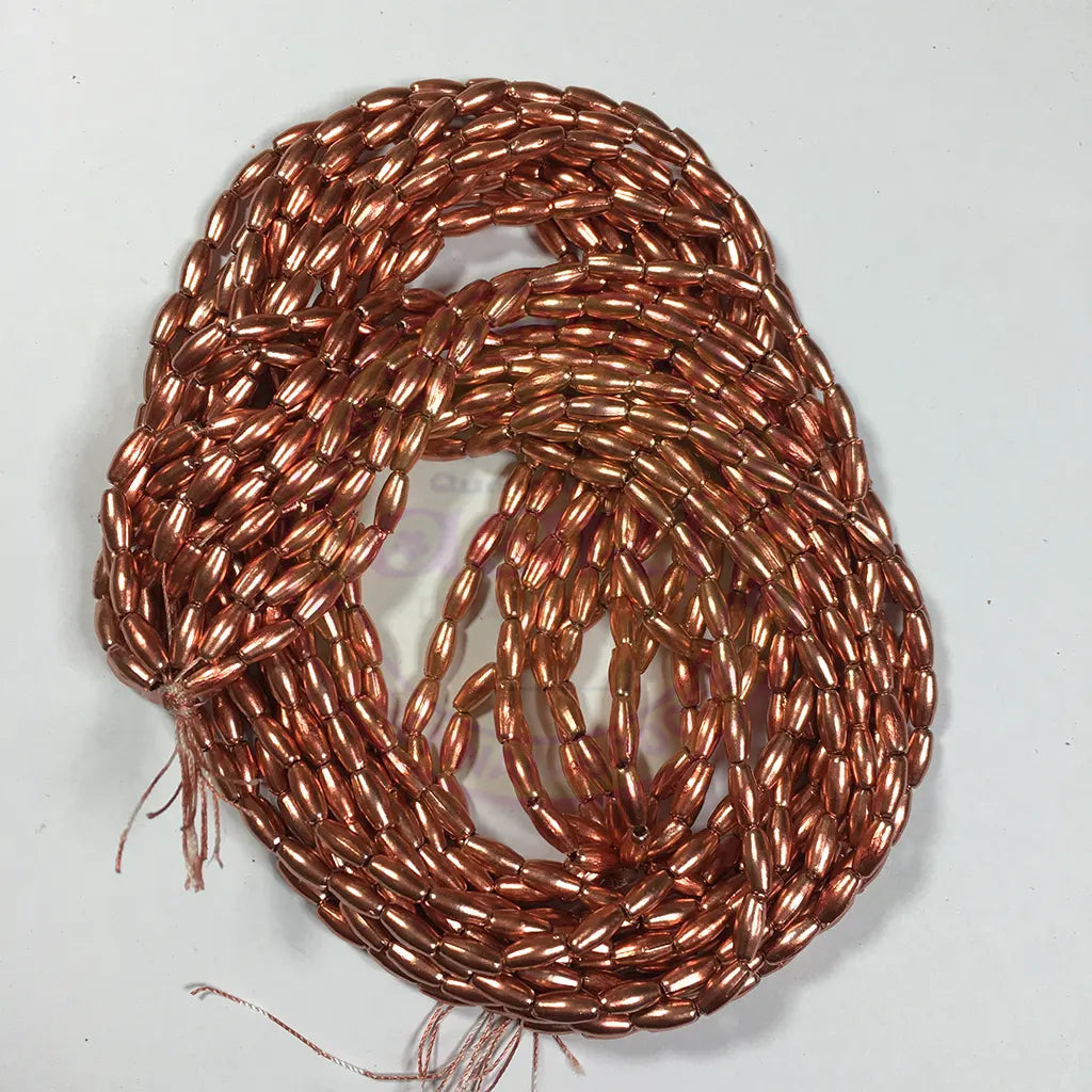 Copper Color - Eye Shape Beads 4MM 1Bunch (12 Line)