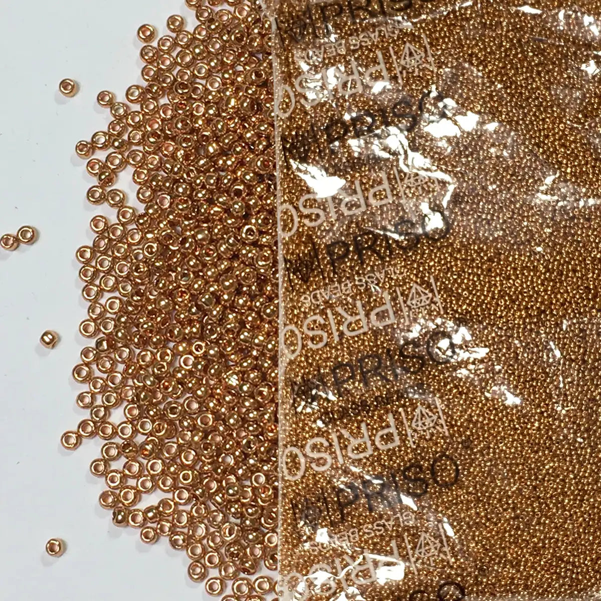 Copper Color (Priso Brand) Seed or Sugar Beads 12-0 450Grams Full Pack