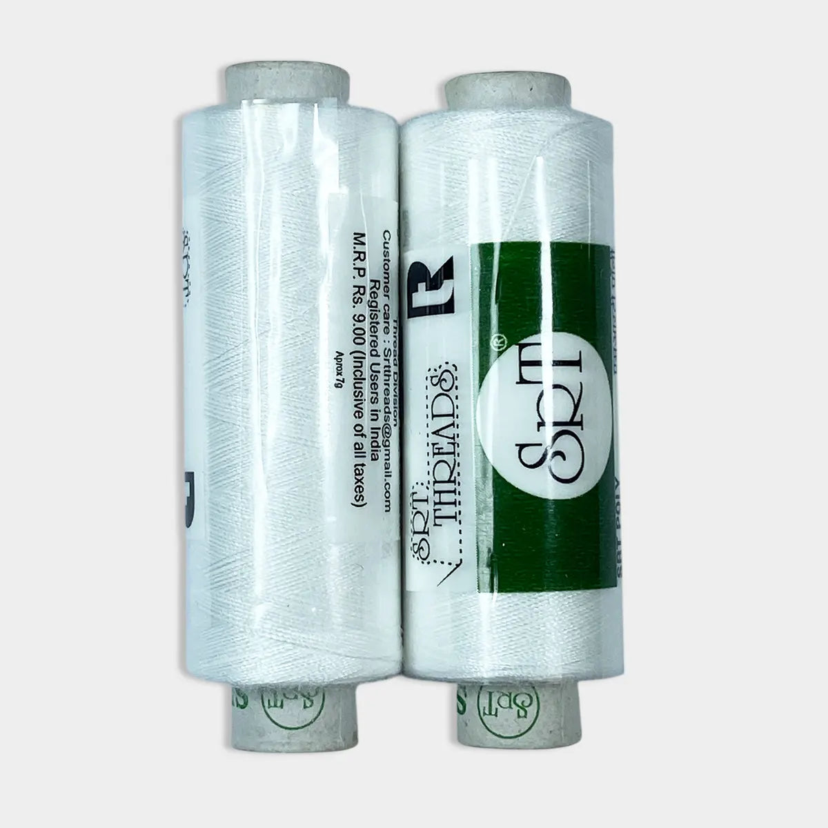 Cotton Thread or Sewing Thread Color White - 1 piece