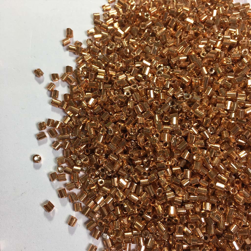 Cut Beads or Cutdana (2mm) Copper Color (25grams)