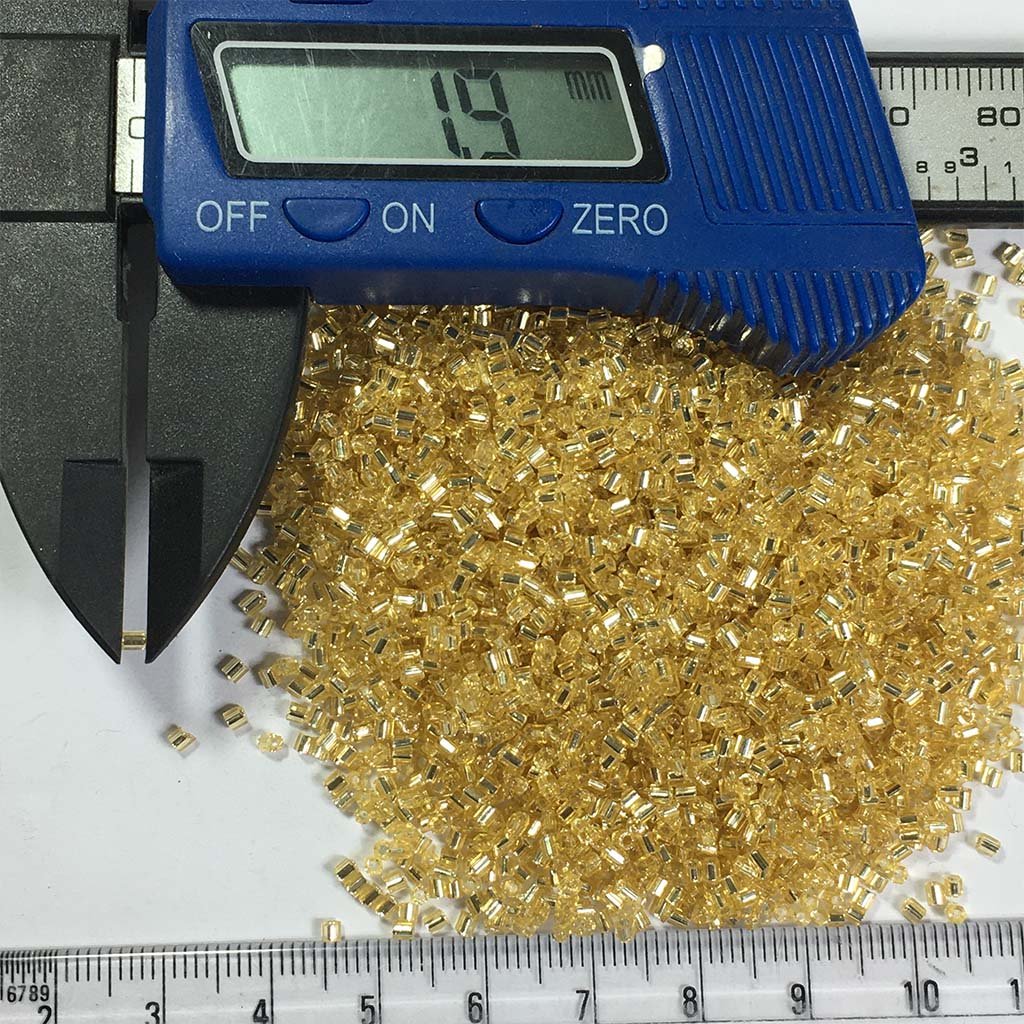 Cut Beads or Glass Seed Beads (11-0-2.0mm) Gold Color (25grams)