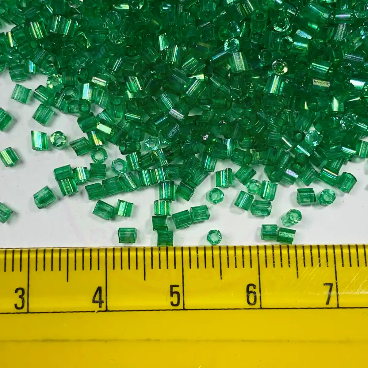 Cut Beads or Cutdana-2mm Green Color (25 grams)