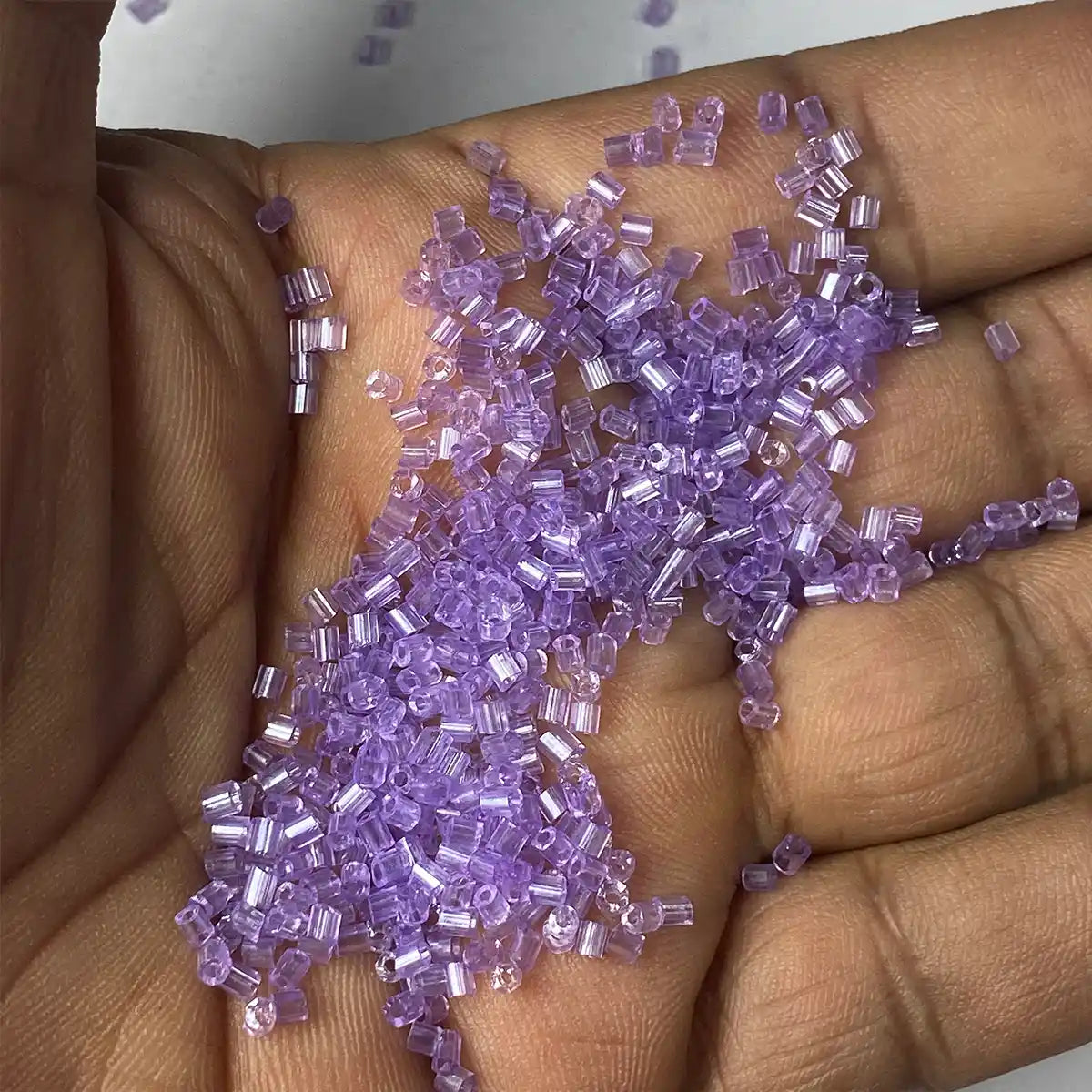 Cut Beads or Cutdana-2mm Lavender Color (25 grams)
