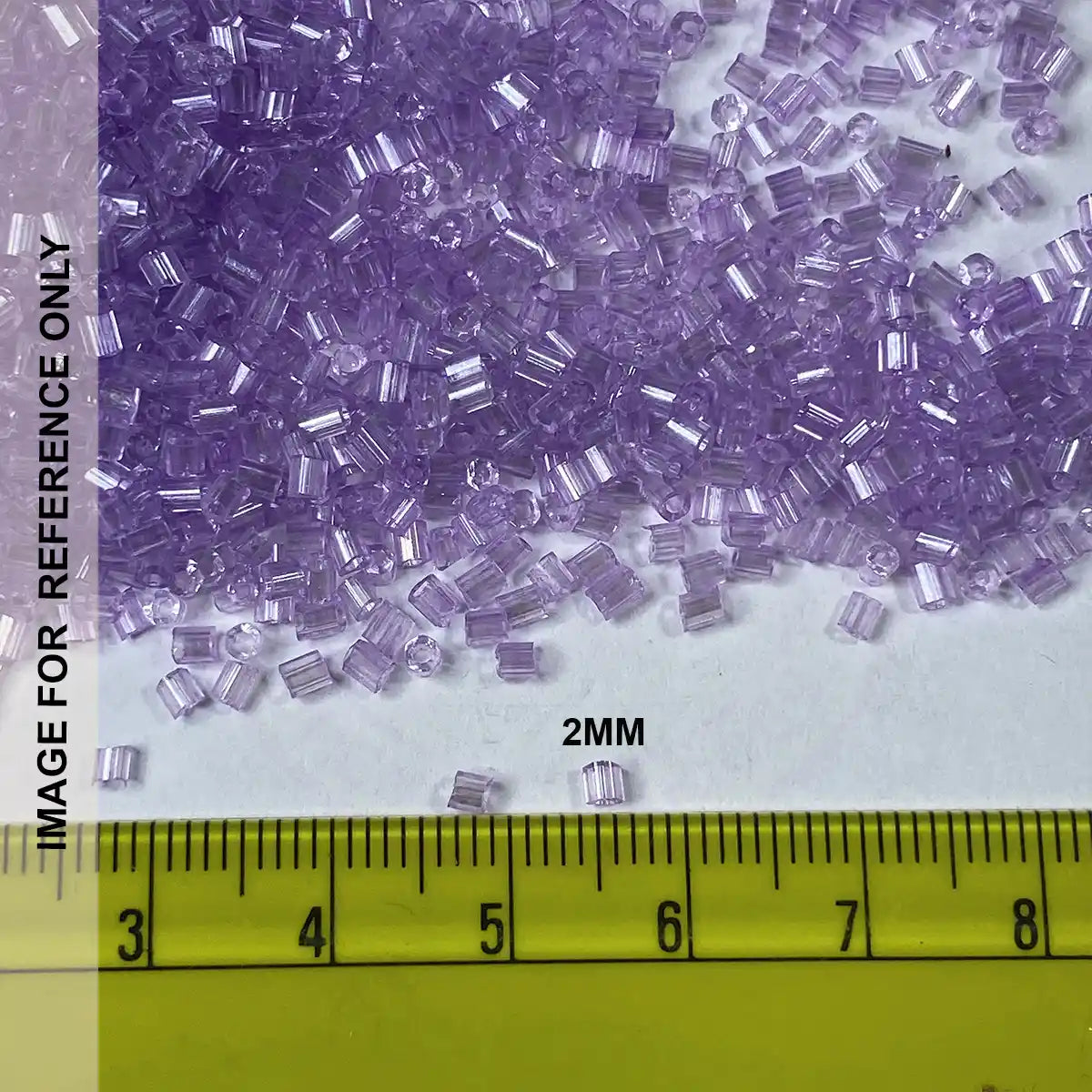Cut Beads or Cutdana-2mm Lavender Color (25 grams)