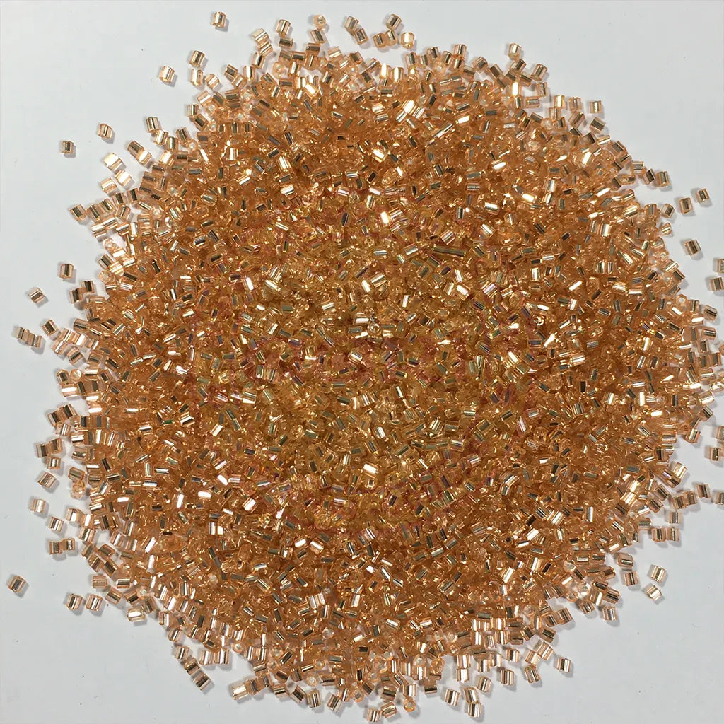 Cut Beads or Cutdana-2mm Light Orange Color (25 grams)