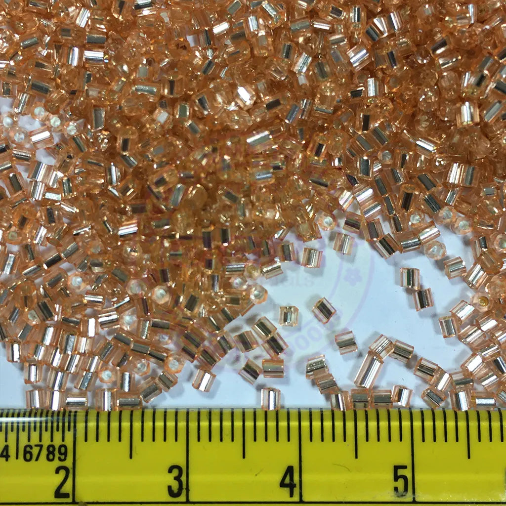 Cut Beads or Cutdana-2mm Light Orange Color (25 grams)