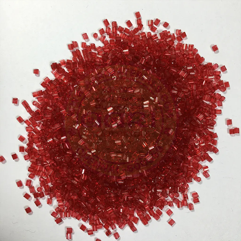 Cut Beads or Cutdana-2mm Red Color (25 grams)