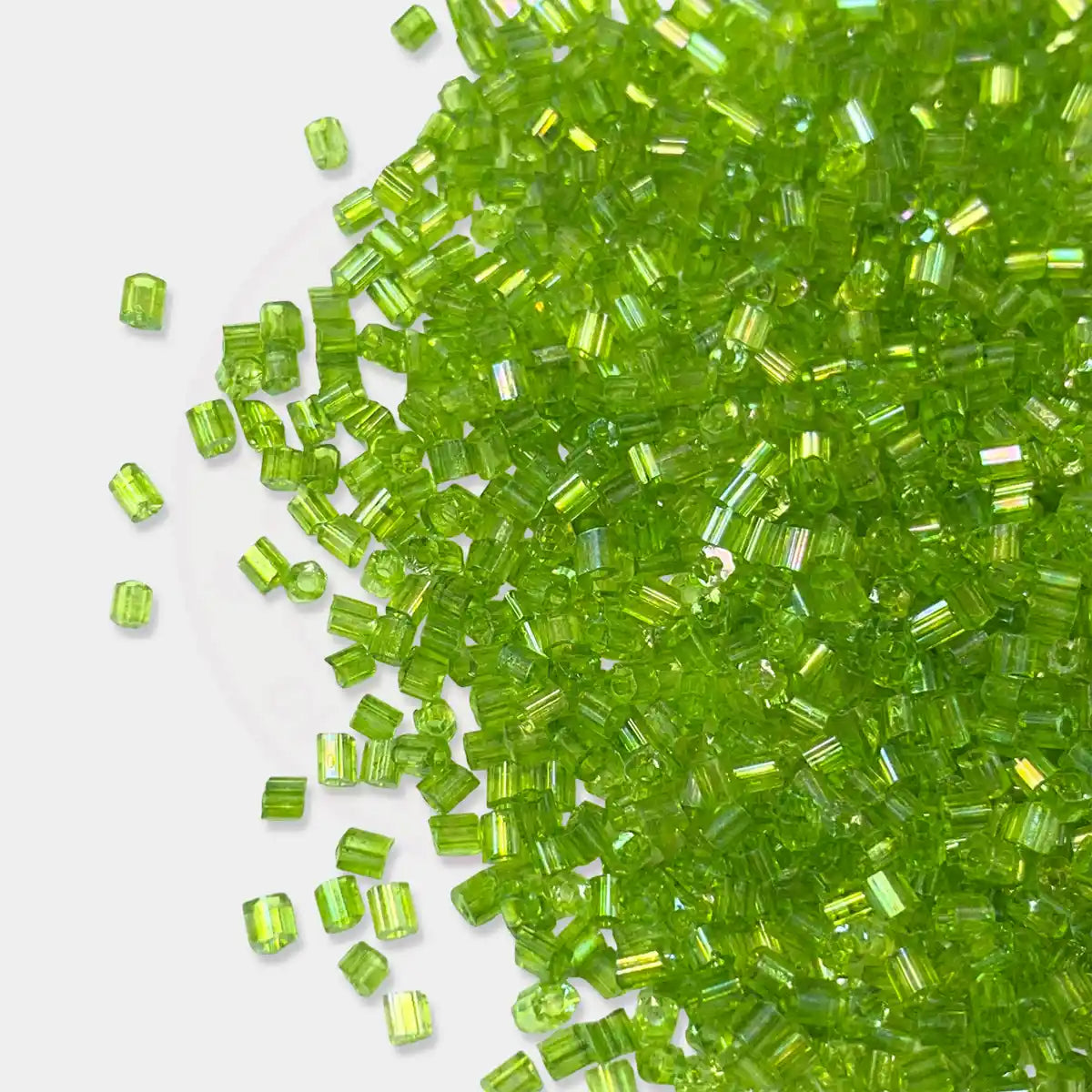 Cut Beads or Cutdana-2mm Parrot Green Color (25 grams)