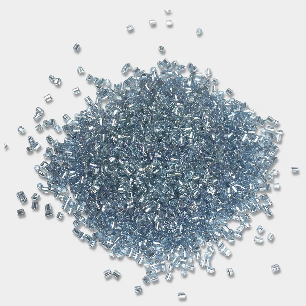 Cut Beads or Cutdana-2mm Pastel Blue Color (25 grams)