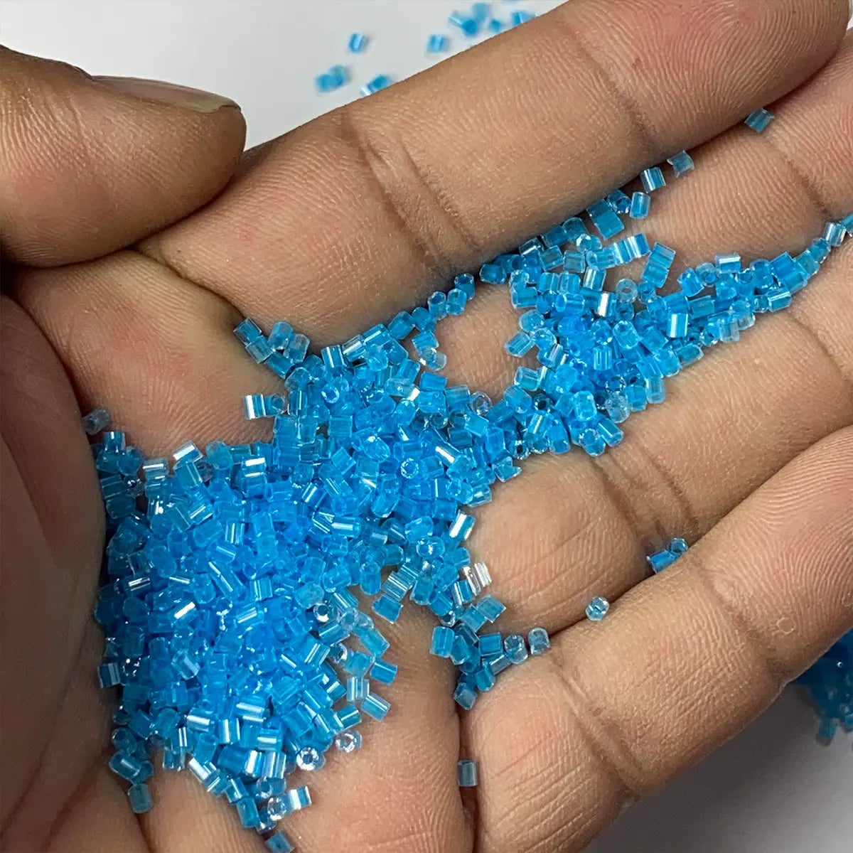 Cut Beads or Cutdana 2mm Sky Blue Color (25grams)