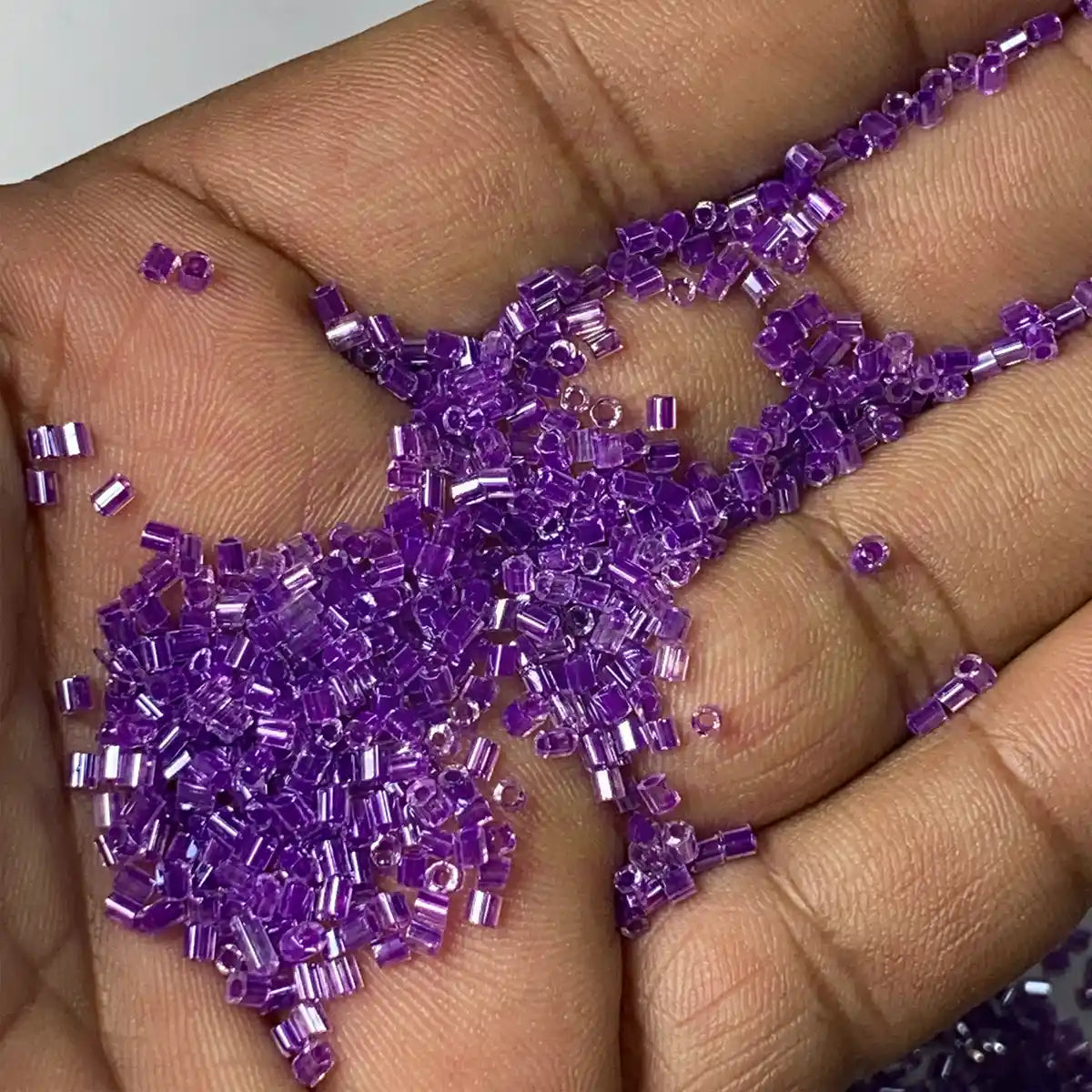 Cut Beads or Cutdana-2mm Violet Color (25 grams)
