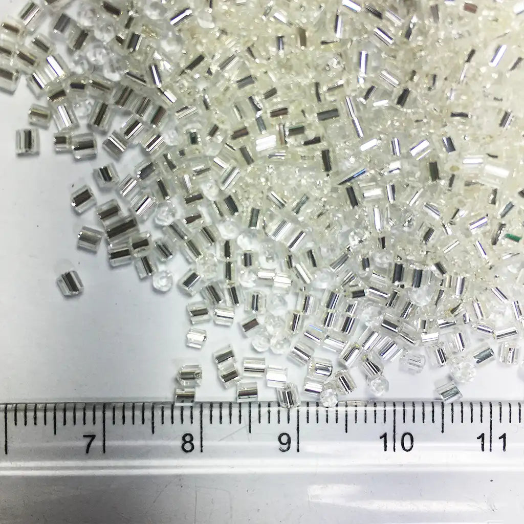 Cutdana -  Cut Beads or Glass Seed Beads (2mm) Color White (25grams)