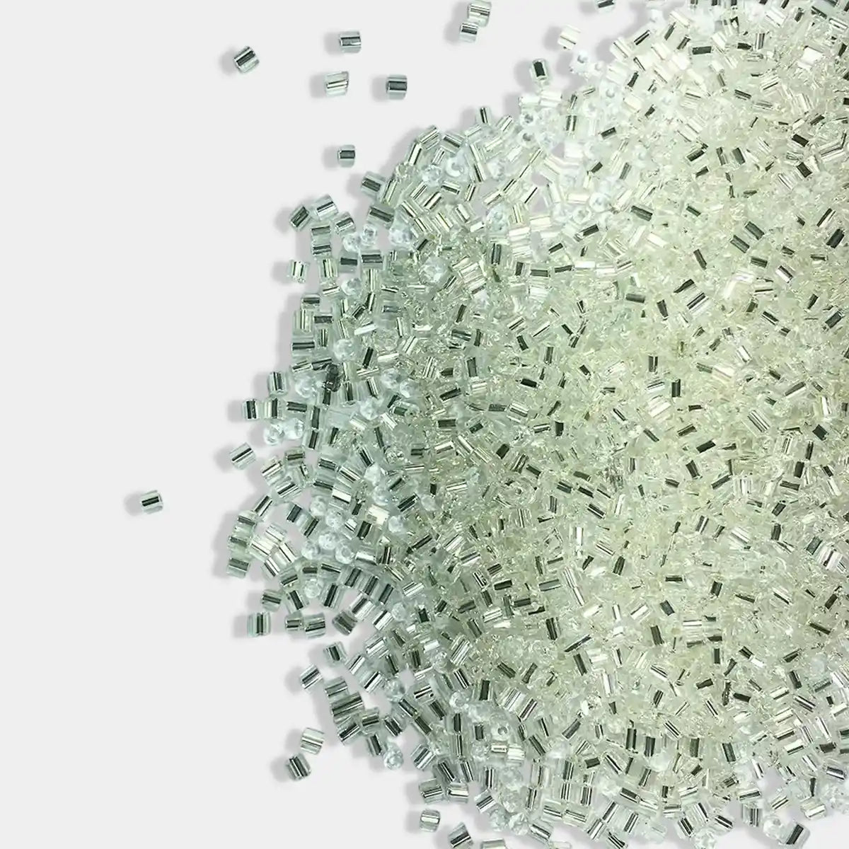 Cutdana -  Cut Beads or Glass Seed Beads (2mm) Color White (25grams)