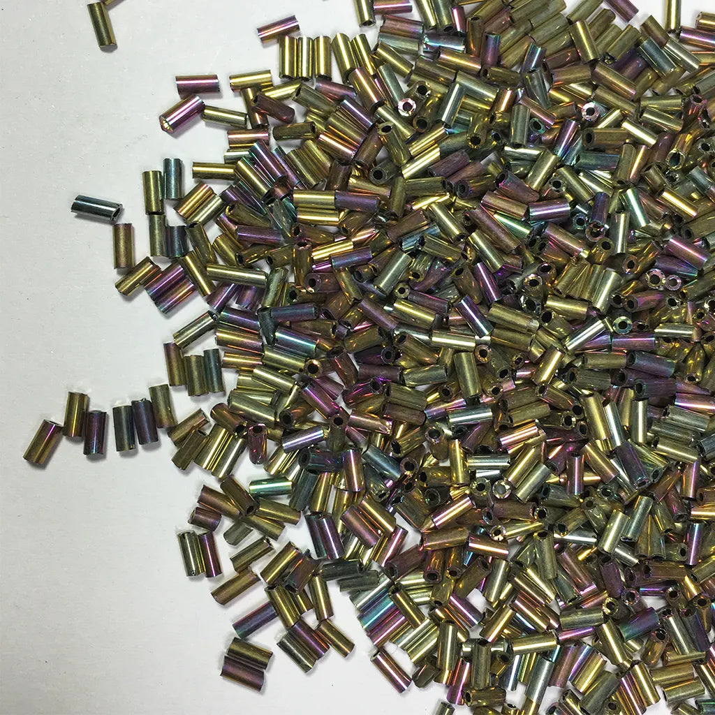 Cut Beads or Tube Beads (4mm) Multicolor or Peacock Color (25grams)