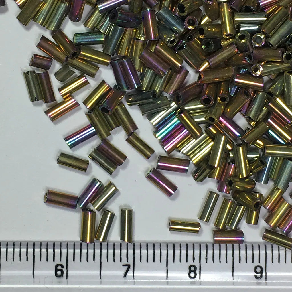 Cut Beads or Tube Beads (4mm) Multicolor or Peacock Color (25grams)