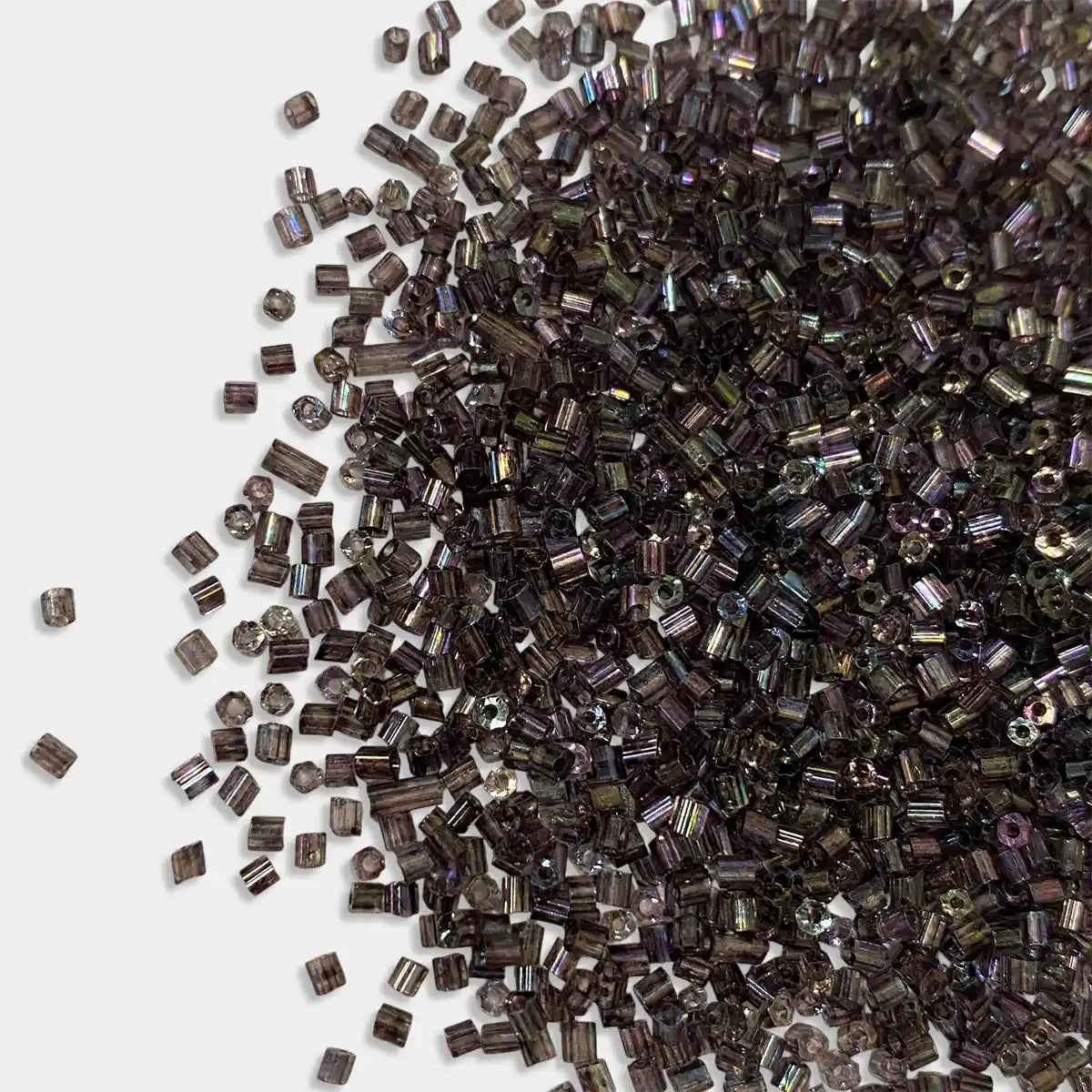 Cut Beads or Cutdana 2mm Black With Multicolor Shade (25grams)