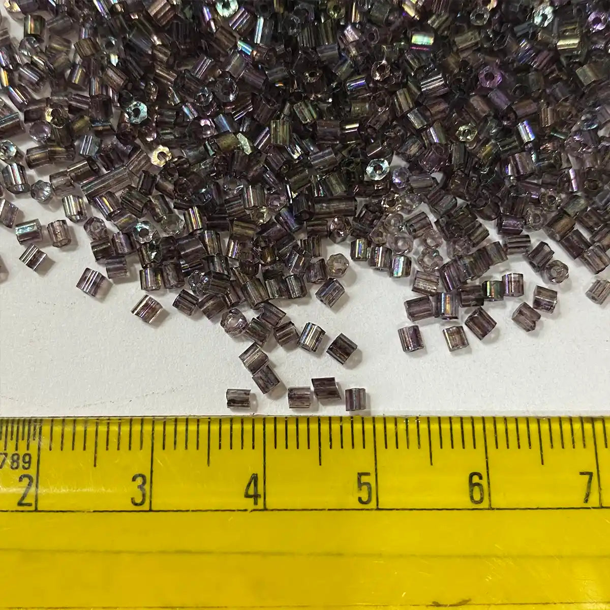 Cut Beads or Cutdana 2mm Black With Multicolor Shade (25grams)