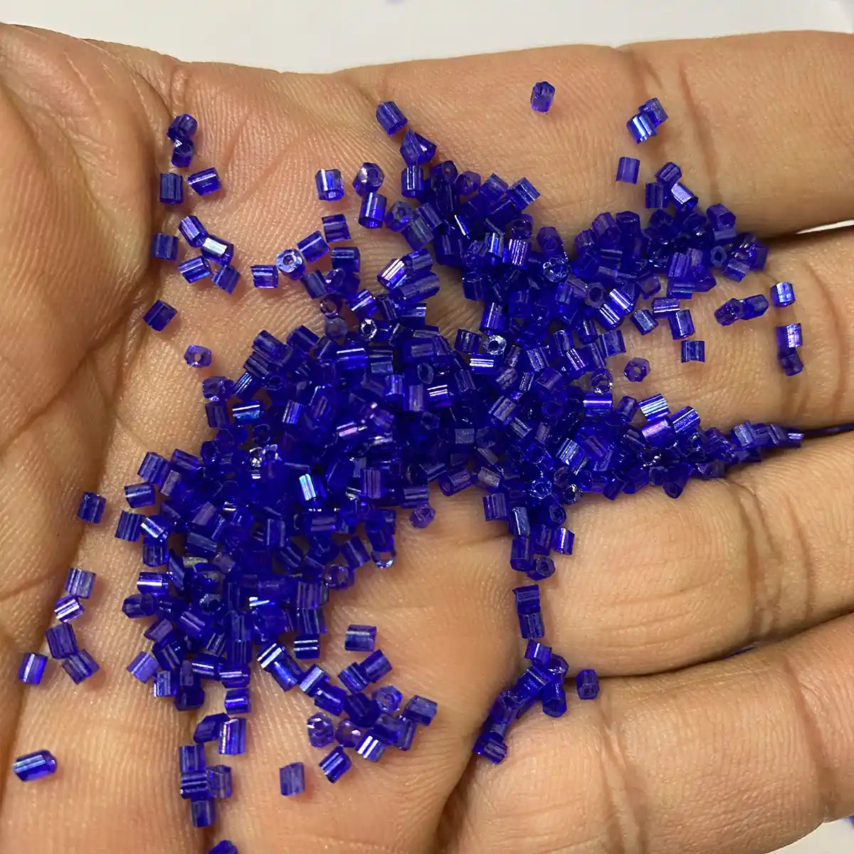 Cut Beads or Cutdana 2mm Blue Color (25grams)